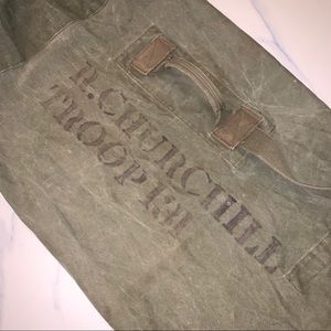 Authentic WW2 duffle bag R. Churchill troop 131 lettering